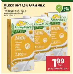 Stokrotka Market MLEKO UHT 1,5% FARM MILK oferta