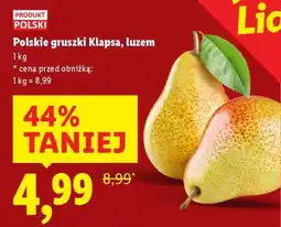 Lidl Polskie gruszki klapsa, luzem oferta
