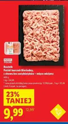 Lidl Rzeźnik Polski kurczak Biesiadny, mięso mielone oferta