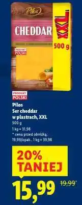 Lidl PILOS Ser cheddar w plastrach, XXL oferta