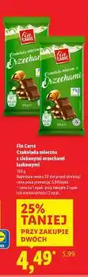 Lidl FIN CARRÉ Czekolada mleczna z siekanymi orzechami laskowymi oferta