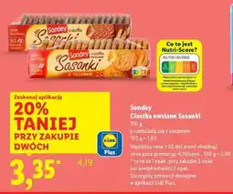 Lidl Sondey Ciastka owsiane Sasanki oferta