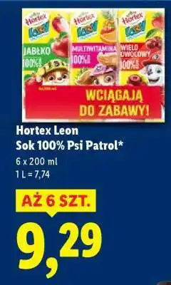 Lidl HORTEX LEON Sok 100% Psi Patrol oferta