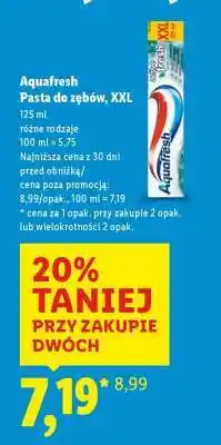 Lidl Aquafresh Pasta do zębów, XXL oferta