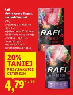 Lidl Rafi Mokra karma dla psa, bez dodatku zbóż oferta