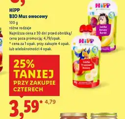 Lidl HIPP BIO mus owocowy oferta