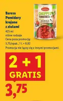 Lidl BARESA Pomidory krojone z ziołami oferta