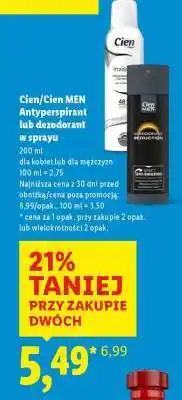 Lidl Cien/Cien MEN Antyperspirant lub dezodorant w sprayu oferta