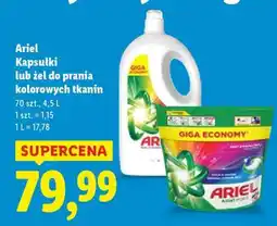 Lidl Ariel Kapsułki lub żel do prania kolorowych tkanin oferta