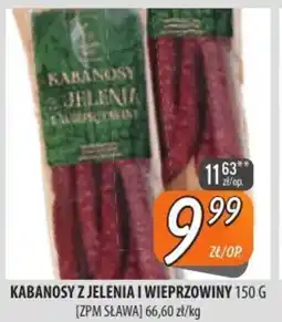 Społem Szczecin Kabanosy z jelenia i wieprzowiny zpm sława oferta