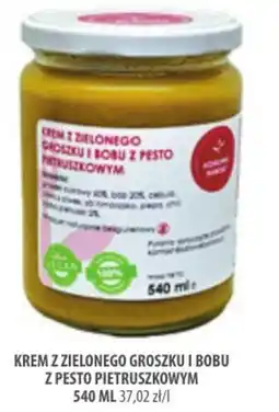 Społem Szczecin Krem z zielonego groszku i bobu z pesto pietruszkowym oferta