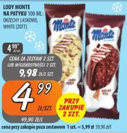 Społem Szczecin Lody monte na patyku oferta