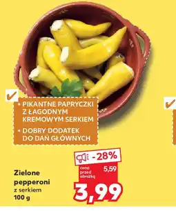 Kaufland Zielone peperoni z serkiem oferta