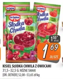 Społem Szczecin Kisiel słodka chwila z owocami dr. oetker oferta