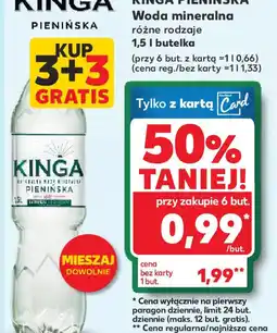Kaufland Woda mineralna Kinga Pienińska oferta