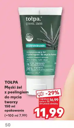 Kaufland Tołpa Męski żel z peelingiem do mycia twarzy oferta