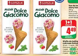 Dino Wafle do lodów rożki cukrowe: 1+1 gratis Gotszlik oferta