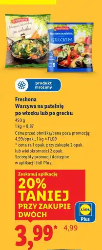 Lidl Warzywa na patelnię Freshona oferta