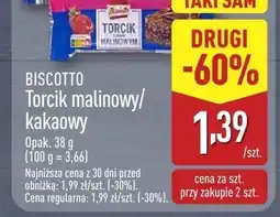 ALDI Wafelek Torcik malinowy Biscotto oferta
