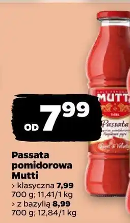 Netto Passata pomidorowa klasyczna Mutti oferta