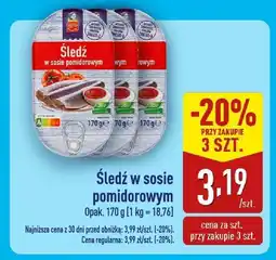ALDI Śledź w sosie pomidorowym Aldi oferta