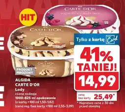Kaufland Lody Algida Carte D'Or, różne rodzaje oferta