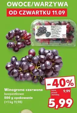 Kaufland Winogrona czerwone bezpestkowe Kaufland oferta