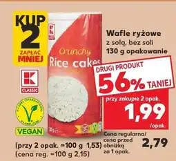 Kaufland Wafle ryżowe z solą, bez soli K-CLASSIC oferta