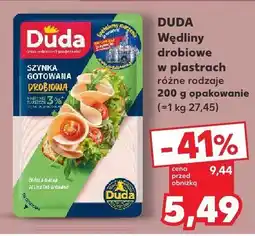 Kaufland Wędliny drobiowe w plastrach, różne rodzaje Duda oferta