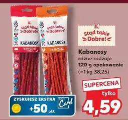 Kaufland Kabanosy, różne rodzaje K-Stąd Takie Dobre oferta