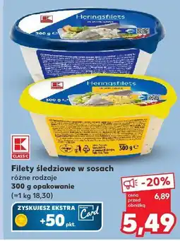 Kaufland Filety śledziowe w sosach K-Classic różne rodzaje oferta