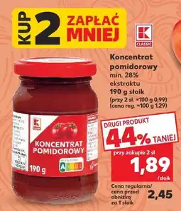 Kaufland Koncentrat pomidorowy K-Classic oferta