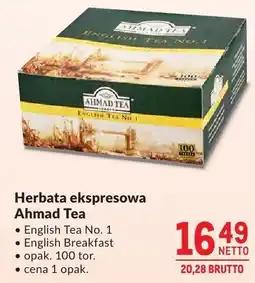 Makro Herbata ekspresowa Ahmad Tea English Tea No. 1/English Breakfast oferta