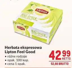Makro Herbata ekspresowa Lipton Feel Good oferta
