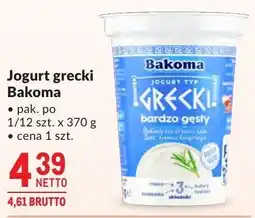 Makro Jogurt grecki Bakoma oferta