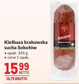 Makro Kiełbasa krakowska sucha Sokołów oferta