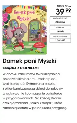 Świat Książki Domek pani Myszki Wydawnictwo Olesiejuk oferta