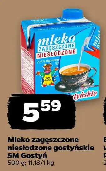 Netto Mleko zagęszczone niesłodzone gostyńskie SM Gostyń oferta