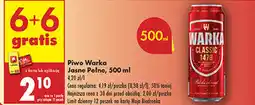 Biedronka Piwo Warka oferta