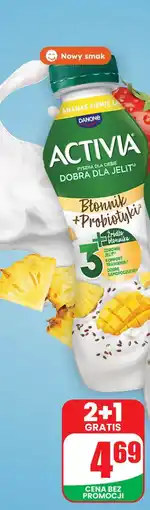 Dino Jogurt pitny Activia ananas siemię lniane Danone oferta