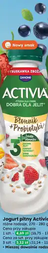 Dino Jogurt pitny Activia truskawka i zboża Danone oferta