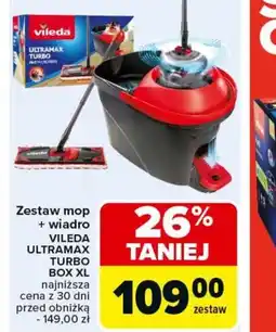 Carrefour Zestaw mop + wiadro Vileda Ultramax Turbo Box XL oferta