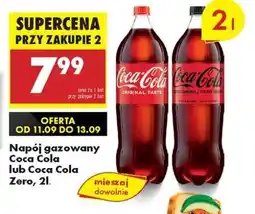 Biedronka Napój gazowany Coca Cola lub Coca Cola Zero, 2l oferta