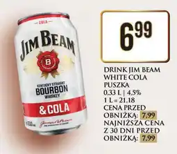 Dino Drink Jim Beam White Cola Puszka oferta