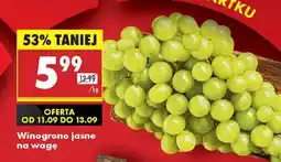 Biedronka Winogrono jasne na wagę oferta