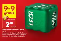 Biedronka Piwo Lech Premium, 9x500 ml oferta