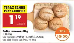 Biedronka Bułka razowa 80 g oferta
