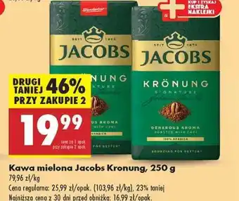 Biedronka KAWA MIELONA JACOBS KRÖNUNG 250 G oferta