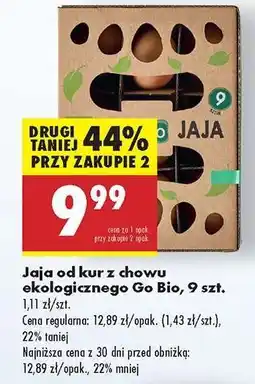Biedronka Jaja od kur z chowu ekologicznego Go Bio, 9 szt oferta