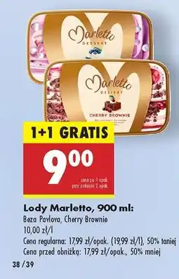 Biedronka Lody Marletto, 900 ml oferta